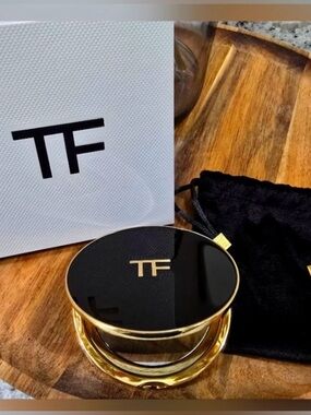 Tom Ford Black and Gold Compact Double Mirror GWP